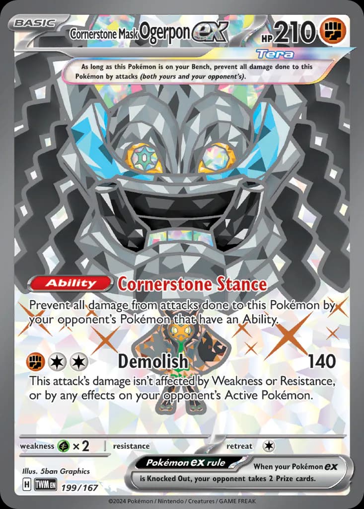 Cornerstone Mask Ogerpon ex 199/167 from Twilight Masquerade