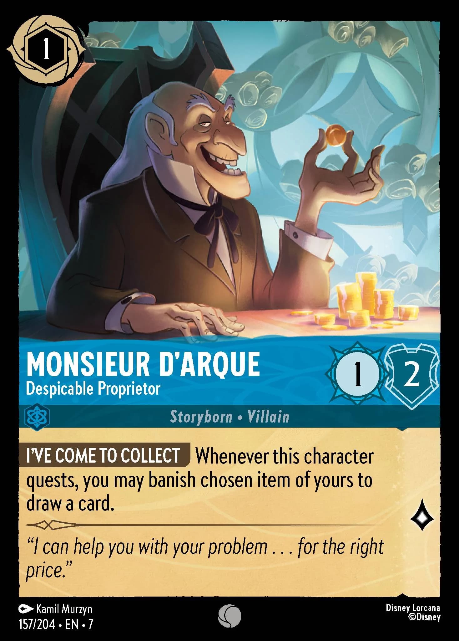 Monsieur D'Arque - Despicable Proprietor 157/204 from Archazia's Island