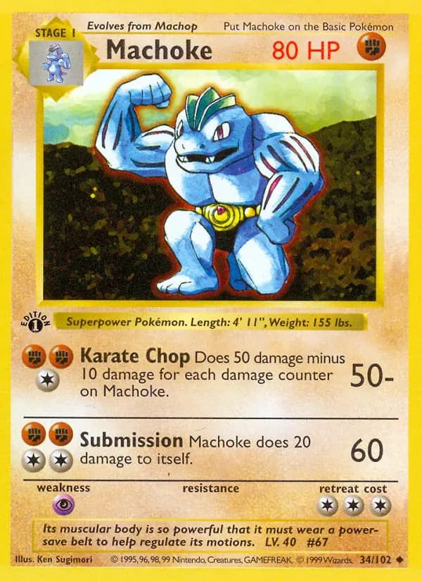 Machoke 34/102 from Base Set