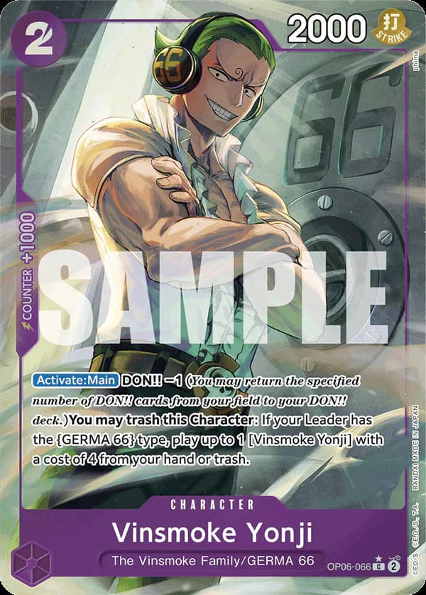 Vinsmoke Yonji OP06-066 Official alternate printing 3