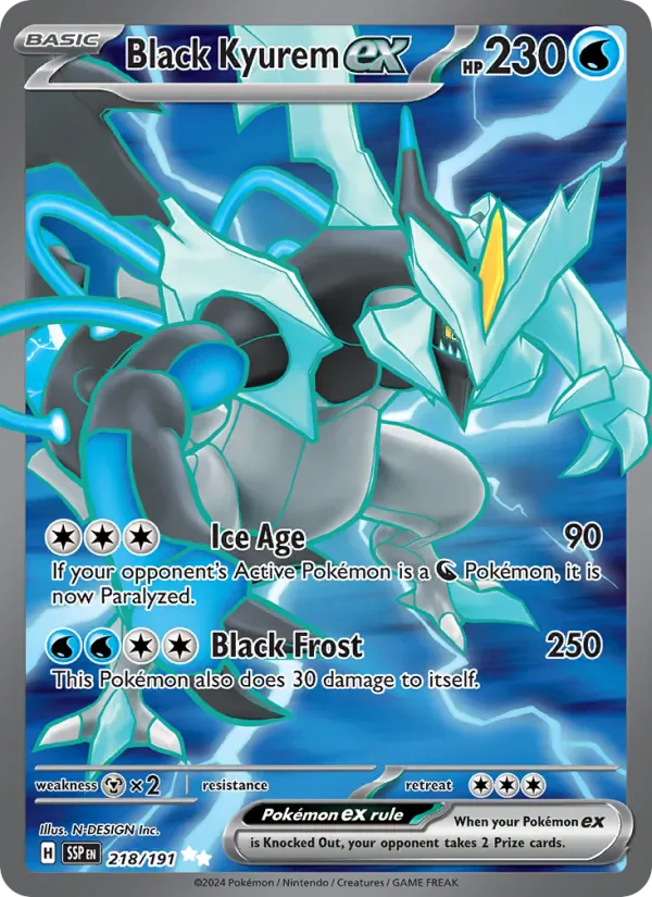 Black Kyurem ex 218/191 from Surging Sparks