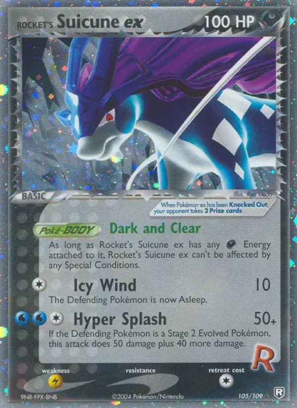 Rocket's Suicune ex 105/109 from EX Team Rocket Returns