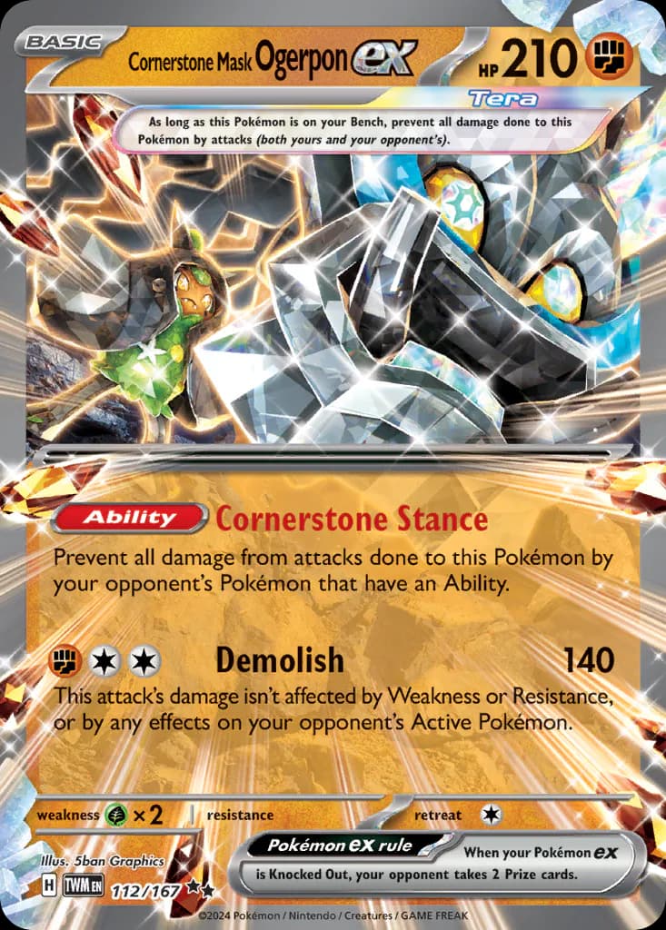 Cornerstone Mask Ogerpon ex 112/167 from Twilight Masquerade