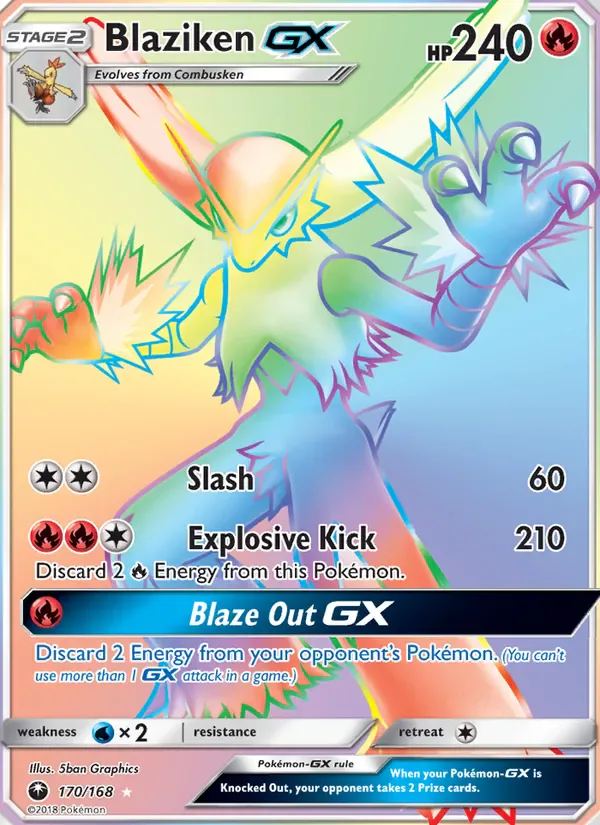 Blaziken GX 170/168 from Celestial Storm