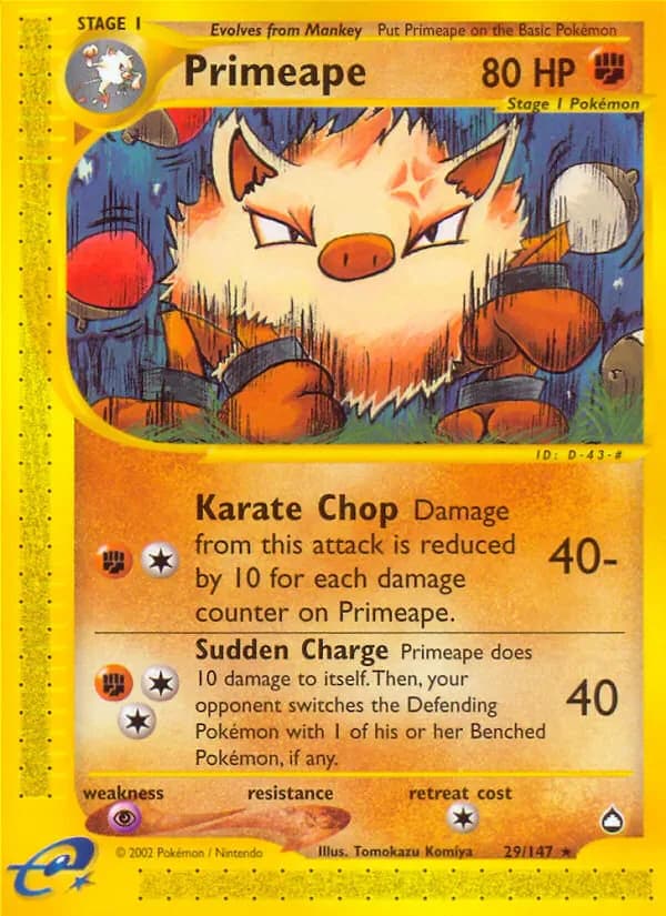 Primeape 29/147 from Aquapolis