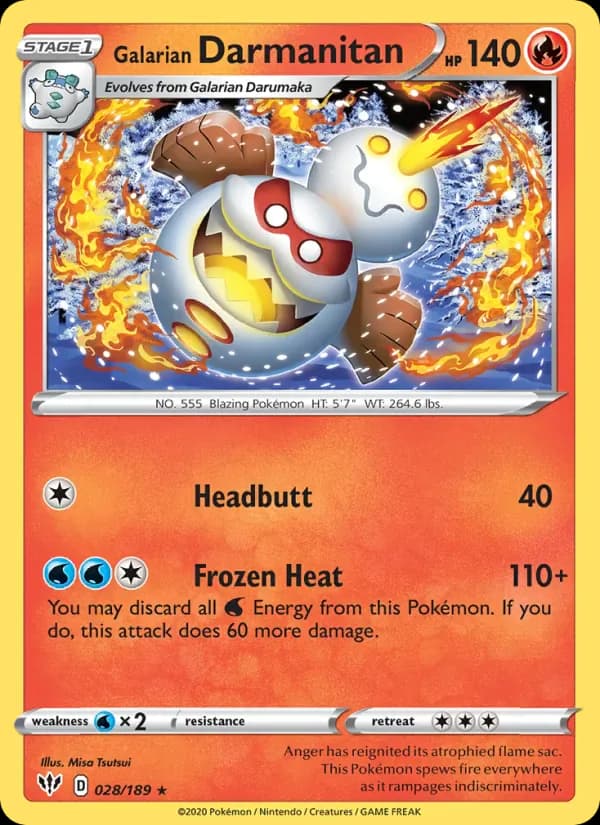Galarian Darmanitan 28/189 from Darkness Ablaze