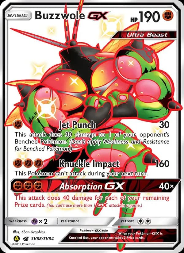 Buzzwole-GX SV68/SV94 from Hidden Fates