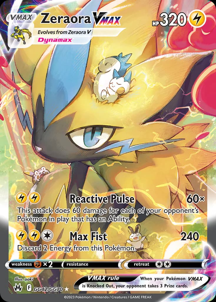 Zeraora VMAX GG42/GG70 from Crown Zenith