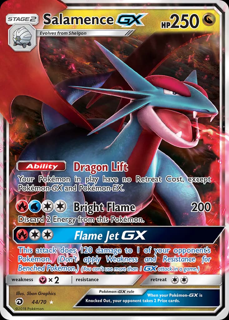 Salamence GX 44/70 from Dragon Majesty