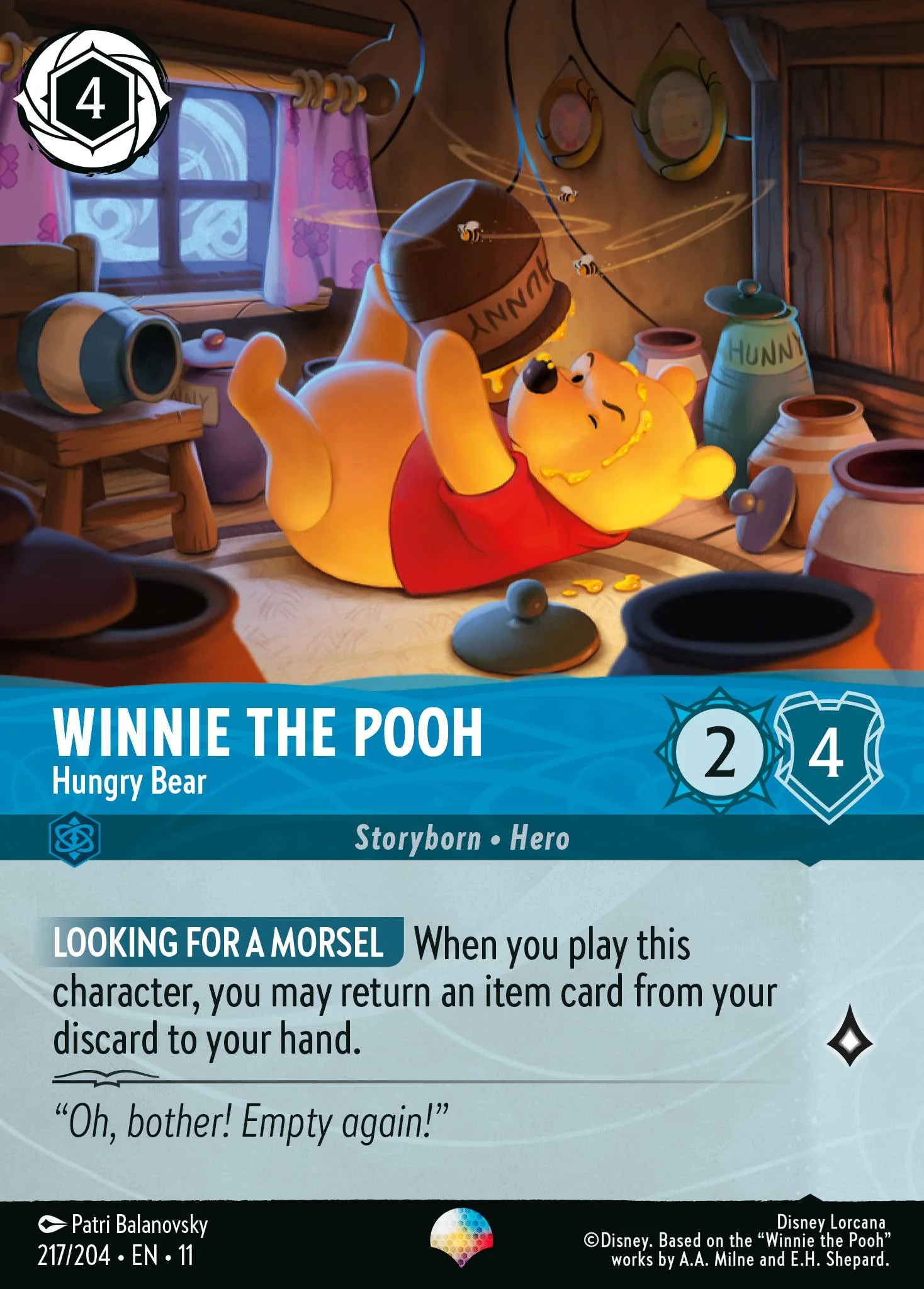 Winnie the Pooh - Hungry Bear 217/204 from Winterspell