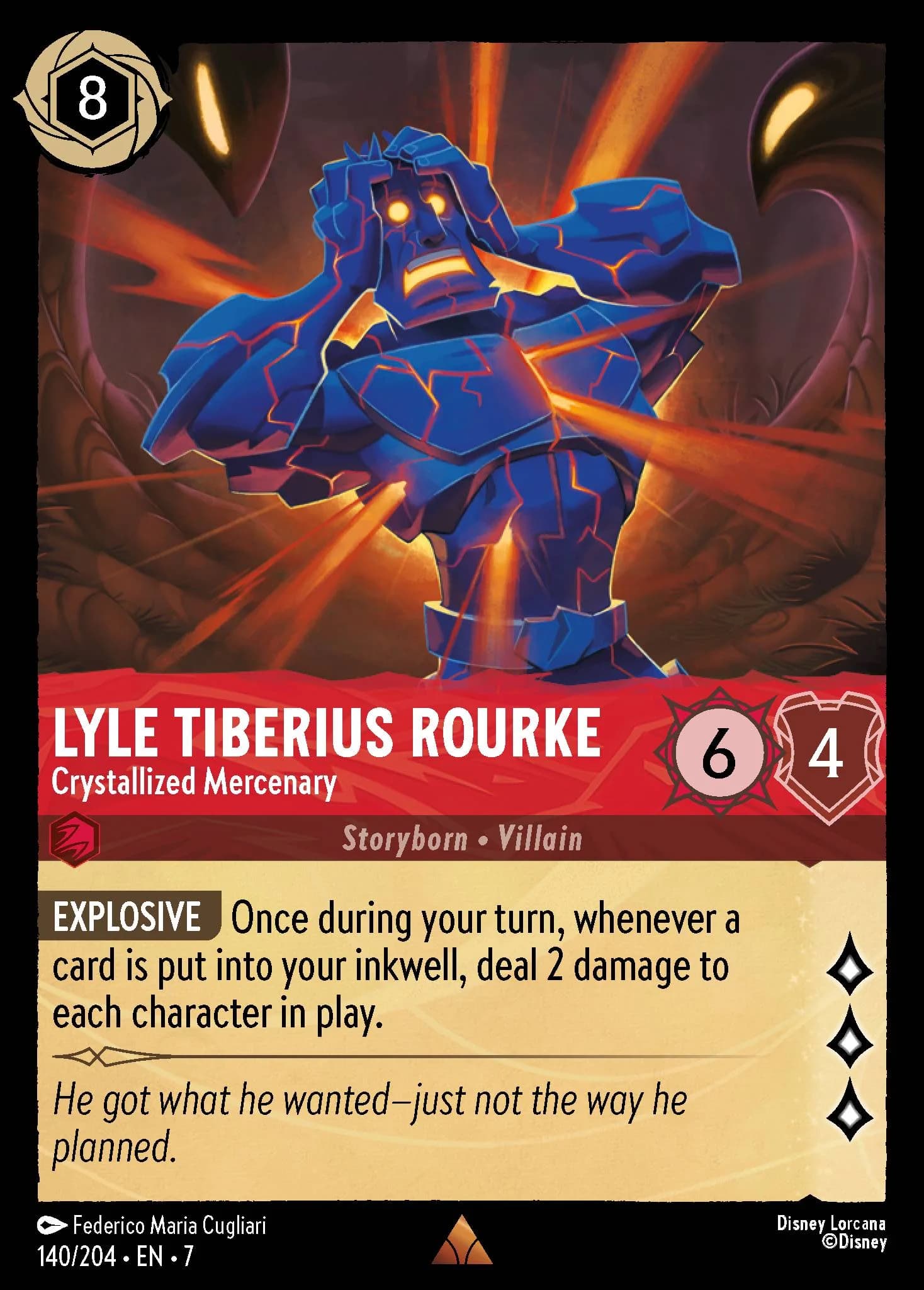 Lyle Tiberius Rourke - Crystallized Mercenary 140/204 from Archazia's Island