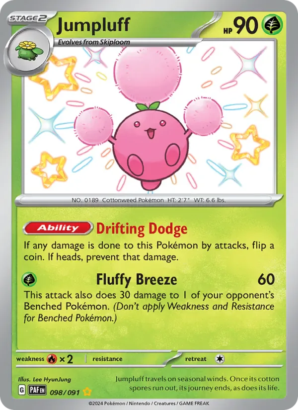 Jumpluff 098/91 from Paldean Fates