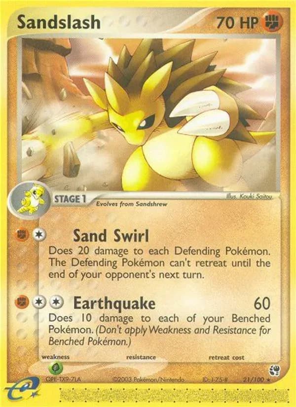 Sandslash 21/100 from EX Sandstorm