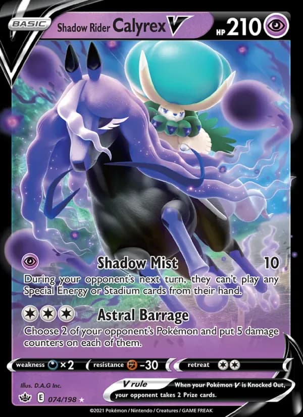 Shadow Rider Calyrex V 74/198 from Chilling Reign