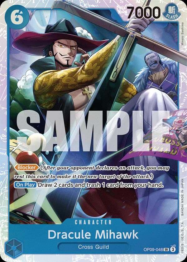 Dracule Mihawk OP09-048 Standard printing