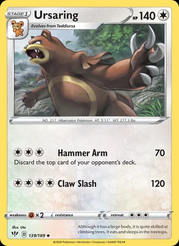 Ursaring 139/189 from Darkness Ablaze