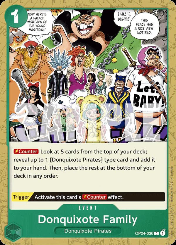 Donquixote Family OP04-036 Official alternate printing r1