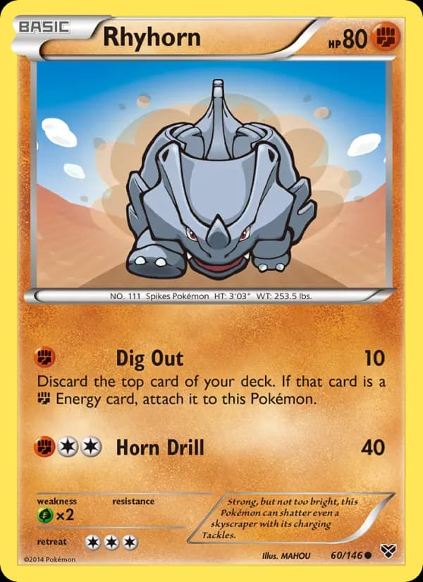 Rhyhorn 60/146 from XY Base Set