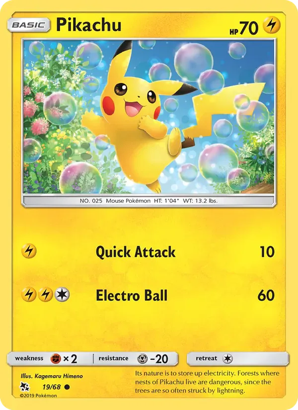 Pikachu 19/68 from Hidden Fates