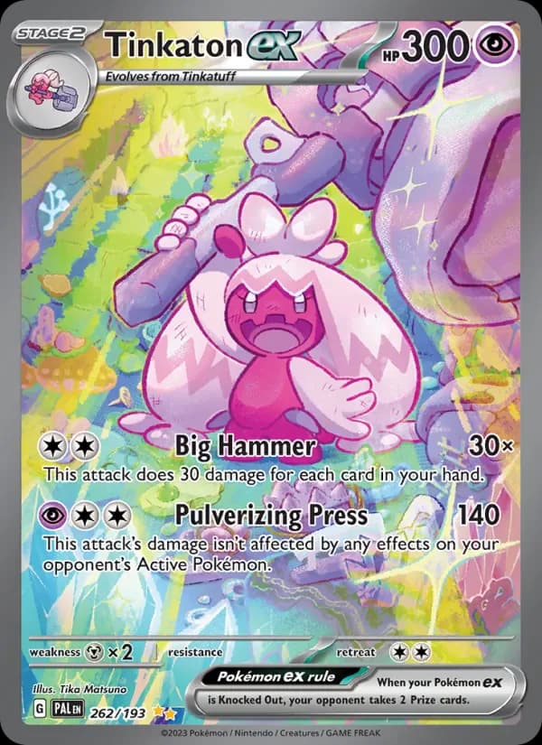 Tinkaton ex 262/193 from Paldea Evolved