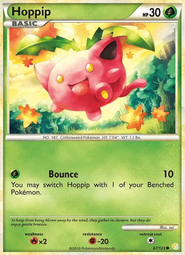 Hoppip 67/123 from HeartGold & SoulSilver