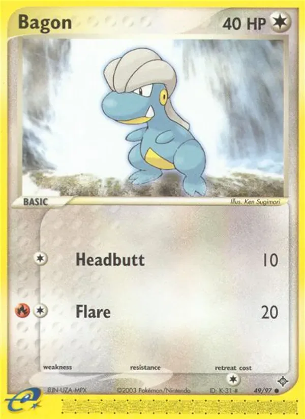 Bagon 49/97 from EX Dragon