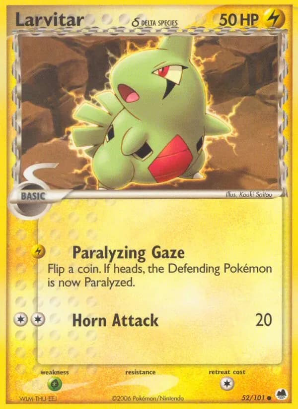 Larvitar δ 52/101 from EX Dragon Frontiers