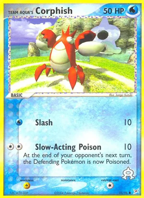 Team Aqua's Corphish 51/95 from EX Team Magma vs Team Aqua