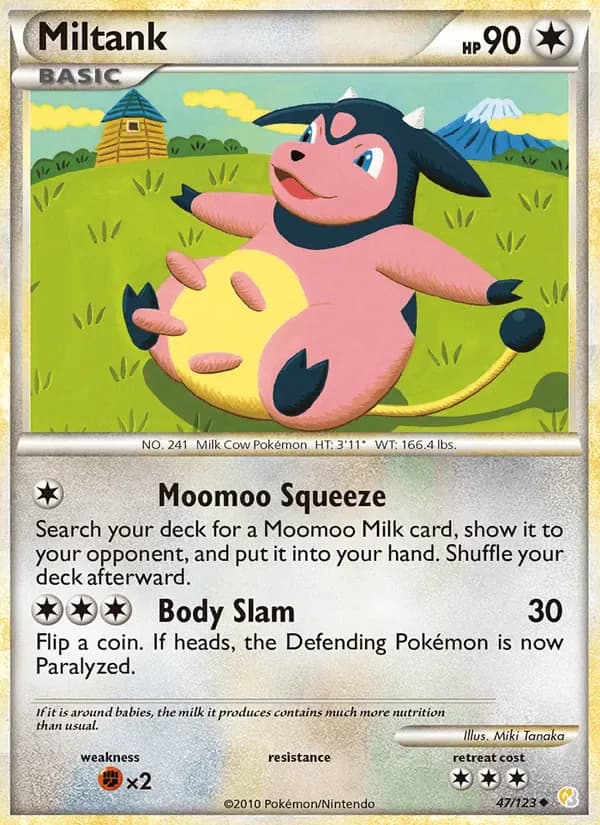 Miltank 47/123 from HeartGold & SoulSilver