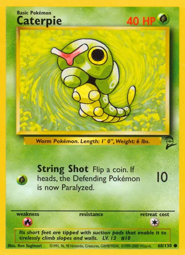 Caterpie 68/130 from Base Set 2