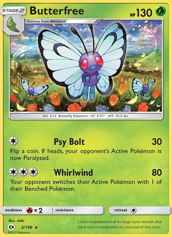 Butterfree 3/149 from Sun & Moon Base Set
