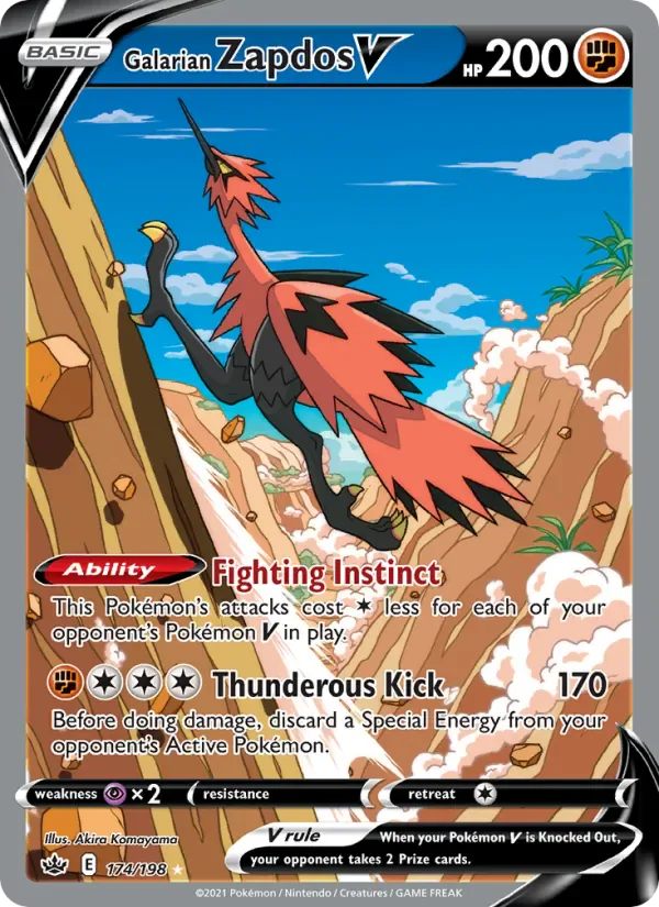 Galarian Zapdos V 174/198 from Chilling Reign