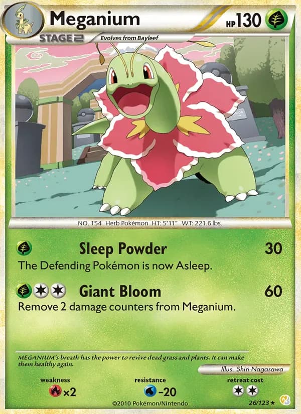 Meganium 26/123 from HeartGold & SoulSilver