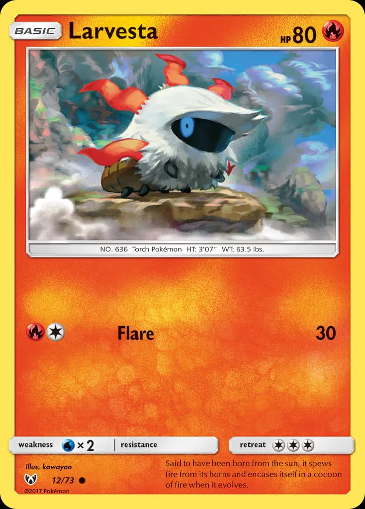 Larvesta 12/73 from Shining Legends
