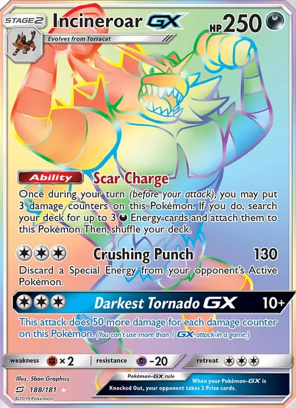 Incineroar GX 188/181 from Team Up