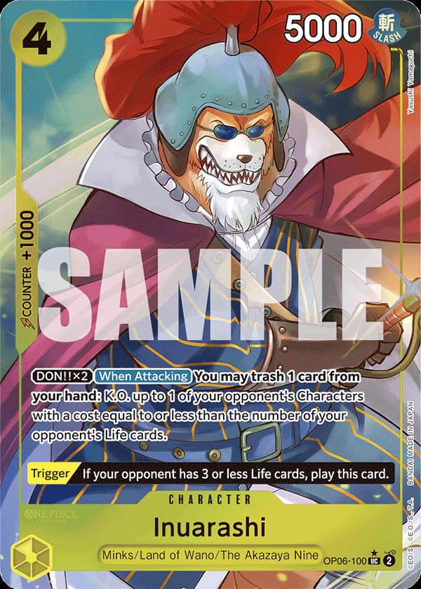 Inuarashi OP06-100 Official alternate printing 3