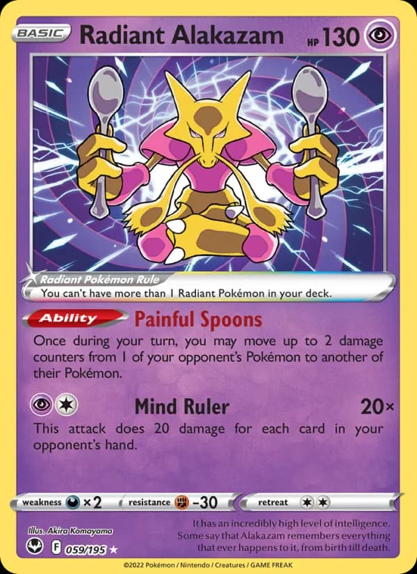 Radiant Alakazam 059/195 from Silver Tempest