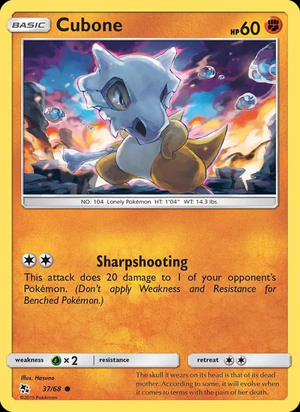 Cubone 37/68 from Hidden Fates