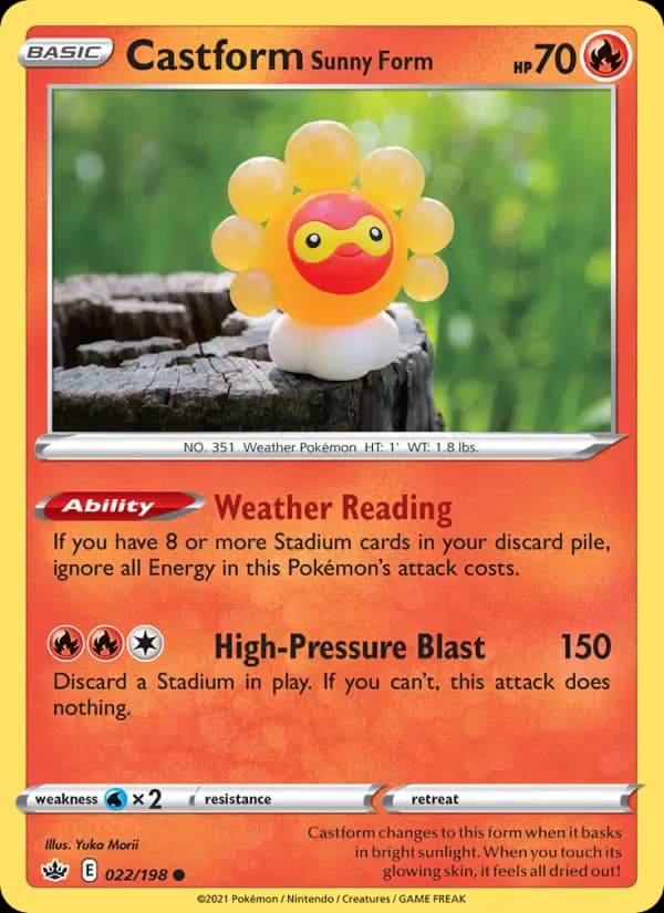 Castform Sunny Form 22/198 from Chilling Reign