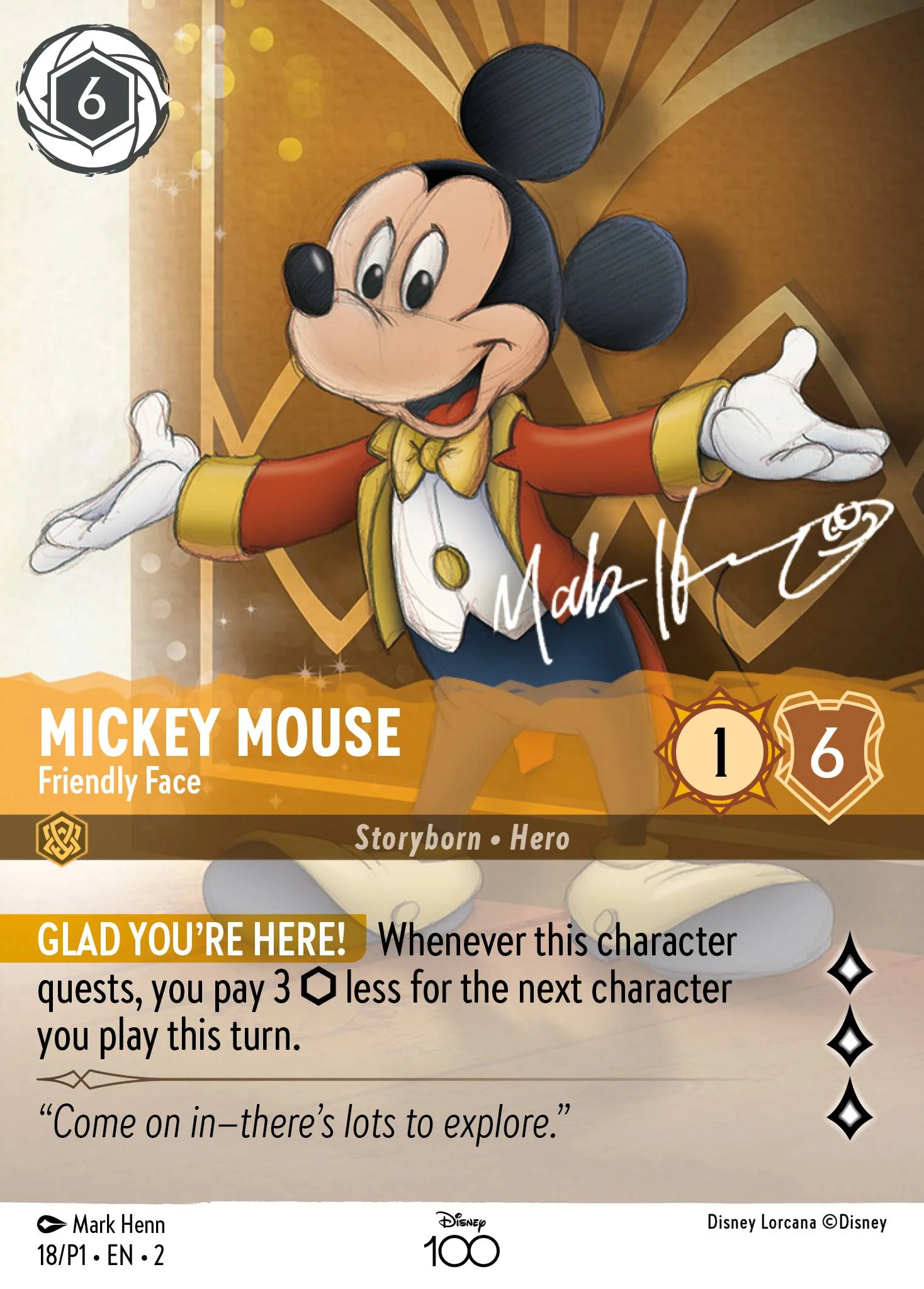 Mickey Mouse - Friendly Face 18/P1 from Rise of the Floodborn