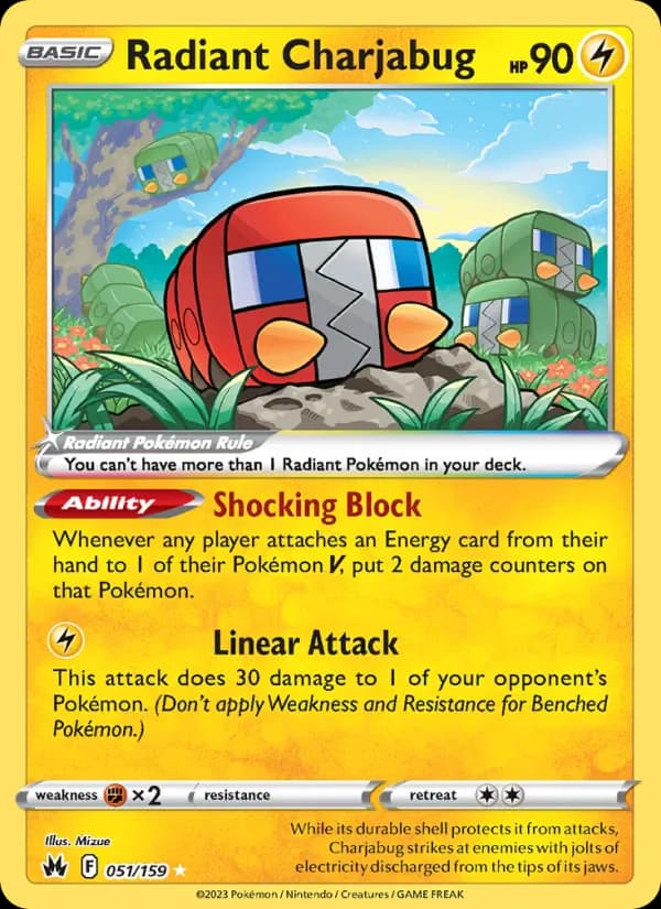 Radiant Charjabug 051/159 from Crown Zenith