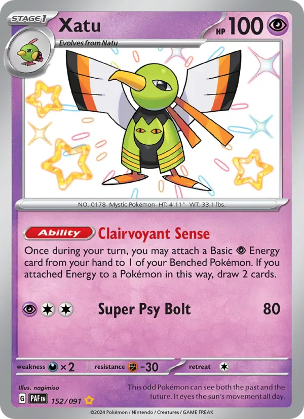 Xatu 152/91 from Paldean Fates