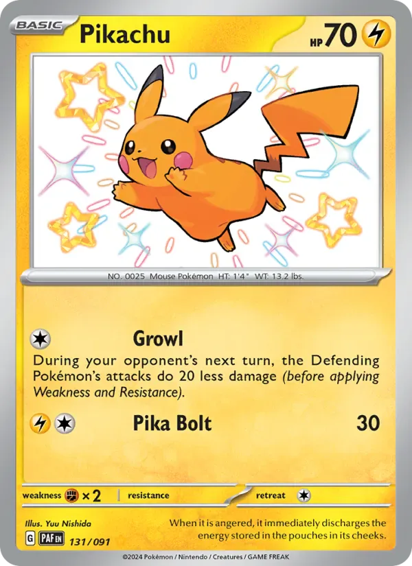 Pikachu 131/91 from Paldean Fates