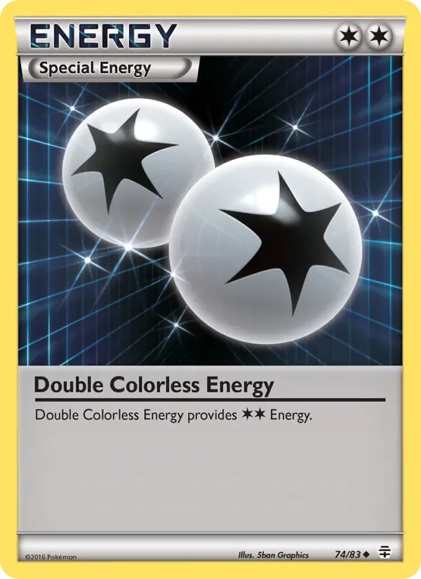 Double Colorless Energy 74/83 from Generations