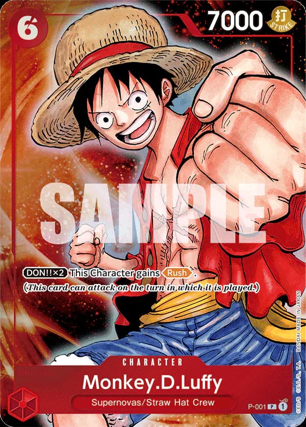 Monkey.D.Luffy P-001 Official alternate printing 6