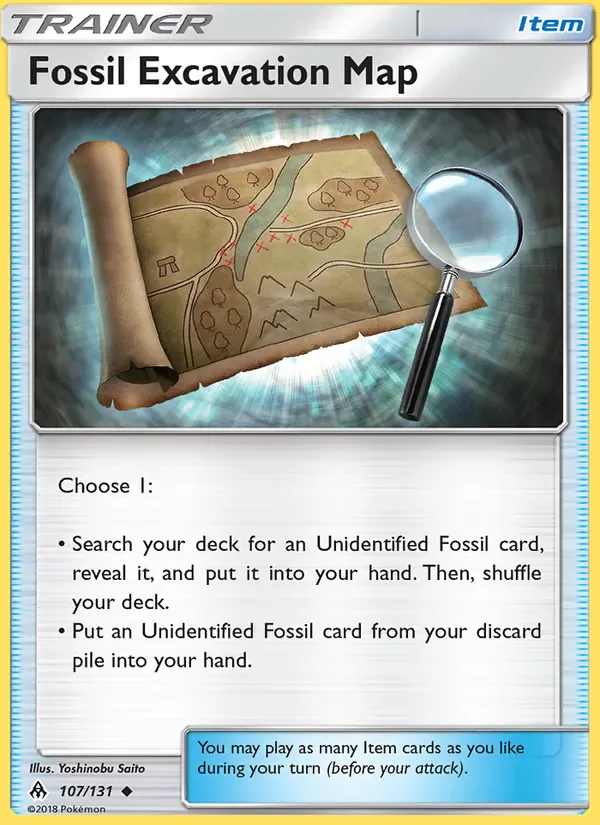 Fossil Excavation Map 107/131 from Forbidden Light