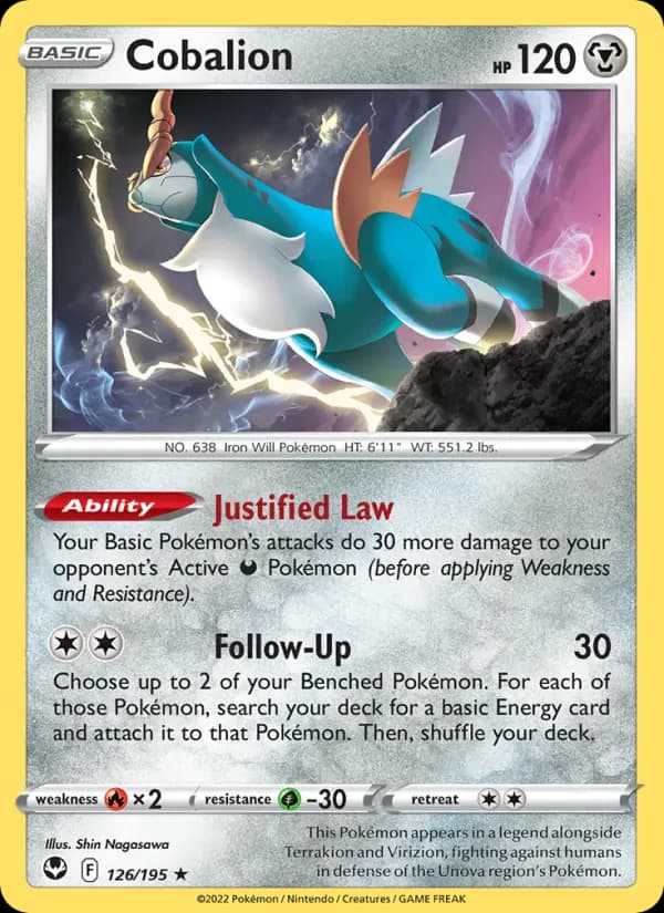 Cobalion 126/195 from Silver Tempest