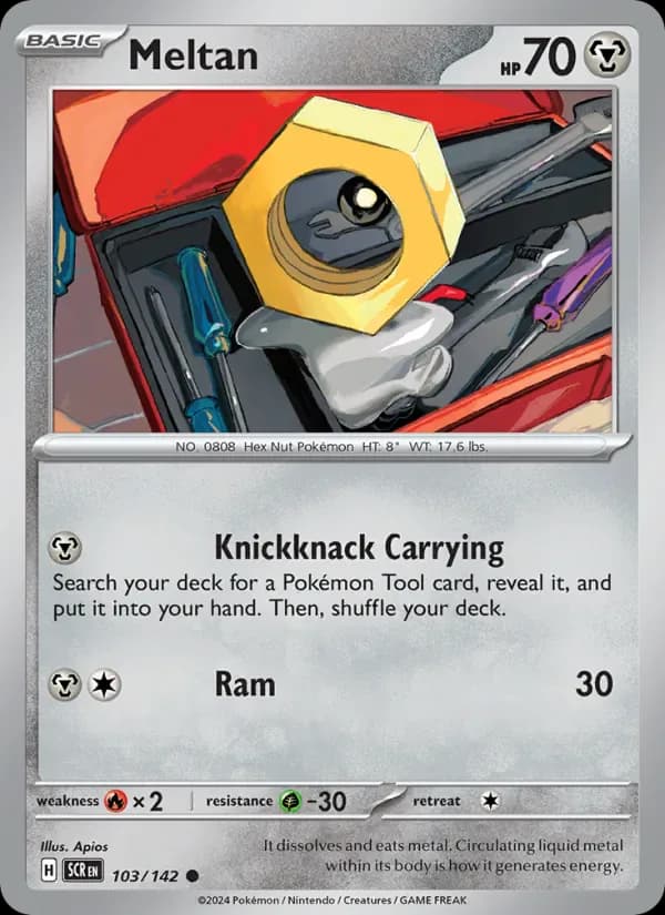 Meltan 103/142 from Stellar Crown