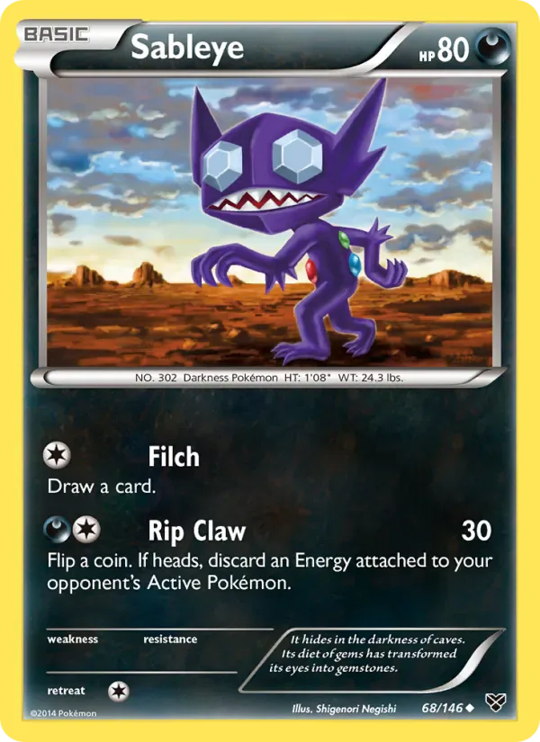 Sableye 68/146 from XY Base Set