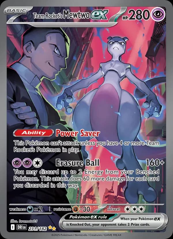 Team Rocket's Mewtwo ex 231/182 from Destined Rivals